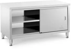 Centrinis darbo stalas su spinta 150 x 70 x 85 cm nerūdijantis plienas