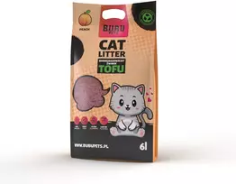 HiBrand Sp. z o.o. Bubu Pets persikų kvapo tofu kačių kraikas 2,5kg / 6L