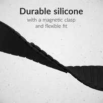 Mobilize silikoninė magnetinė laikrodžio apyrankė Apple 38/40/41 mm laikrodžiams - Juodas