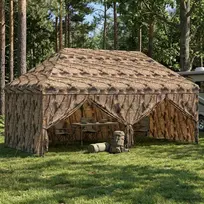 Pop-up Gazebo su 4 Šoninėmis Sienelėmis 3 x 6 m Miško maskuotė