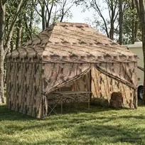 Pop-up Gazebo su 4 Šoninėmis Sienelėmis 3 x 4 m Miško maskuotė