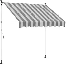 Rankinė sulankstoma markizė Antracito ir baltos 100 cm