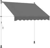 Rankinė sulankstoma markizė Šviesiai pilka 350 cm