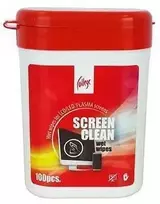 Valiklis Servetėlės ekranų valymui College, LCD/LED/Plasma, 100 drėgnų servetėlių plastikinėje dėžutėje