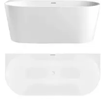 SIENINĖ AKRILO VONIA CAPRI SLIM 150cm