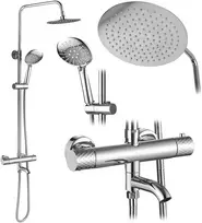 Termostatinis dušo komplektas Lungo Diamond chrome