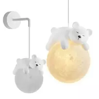 Sieninis šviestuvas Toolight SIENINĖ LĖKIS Baltas LOKIS SIENINĖ LEMPA G161-1W MIEGANTIS LOKIS