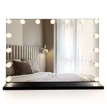 rea Veidrodis LED HOLLYWOOD Juodas 80x60