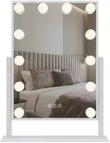 rea Veidrodis LED HOLLYWOOD Baltas 30x40