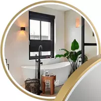 rea Veidrodis LED 60cm MMJ BRUSH GOLD