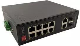 Extra Digital Tinklo Jungiklis - Papildomas Skaitmeninis PoE Jungiklis 8 PoE Prievadai 1000M, 2 SFP Prievadai, 30W Kiekvienam PoE Prievadui, Juodas