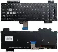 Nešiojamoji klaviatūra - ASUS ROG Strix Scar GL504 RGB US išdėstymas Juoda