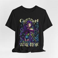 Genshin Impact Raiden Tee, Unisex Graphic T-Shirt, Anime Fan Gift, Gamer Shirt, S