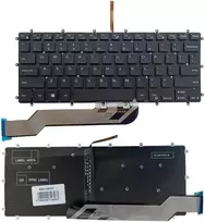 Nešiojamojo kompiuterio klaviatūra - Dell Inspiron 7569, 7579, 7368, 5370 Apšviesta JAV Juoda
