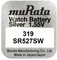 Baterija - Murata 319 SR527SW Sidabro Oksidas 1.55V 2.7mm x 5.8mm 10 vnt.