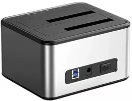 Extra Digital Dvigubos dokavimo stotelės - Papildoma skaitmeninė dviguba SSD/HDD dokas, 20TB palaikymas, USB-B