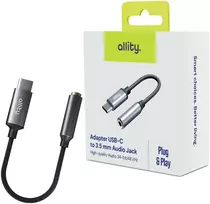 Allity Sp. z o.o. „Allity“ adapteris ABA-200 USB-C į 3,5 mm lizdą, pilkas