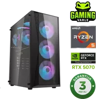 Stacionarus žaidimų kompiuteris Varlė Gaming PC | AMD Ryzen 7 9800X3D + RTX 5070 12GB | 32GB DDR5 | 1TB NVMe SSD | (Juodas)