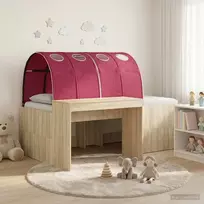 Lovos su Tuneliu 3 vnt. Sonoma ąžuolo ir raudona