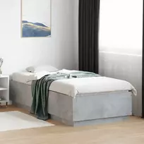 Lova Lovos rėmas Betono pilka 80 x 200 cm Apdirbta mediena