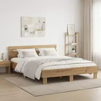Lova Lovos rėmas Artisano ąžuolo 140 x 190 cm Apdirbta mediena
