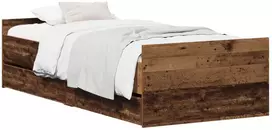 Lova Lovos rėmas Sendintos medienos 90 x 200 cm Apdirbta mediena