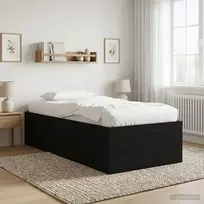 Lova Grindų lovos rėmas Juodojo ąžuolo 80 x 200 cm Apdirbta mediena