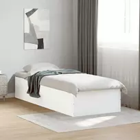 Lova Grindų lovos rėmas Balta 80 x 200 cm Apdirbta mediena