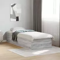Lova Grindų lovos rėmas Pilka Sonoma 80 x 200 cm Apdirbta mediena