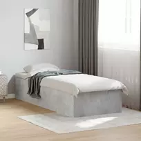 Lova Grindų lovos rėmas Betono pilka 80 x 200 cm Apdirbta mediena