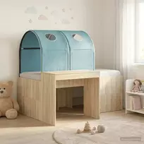 Lova Lovos su Tuneliu 3 vnt. Sonoma ąžuolo ir šviesiai mėlyna