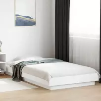 Lova Grindų lovos rėmas Balta 80 x 210 cm Apdirbta mediena