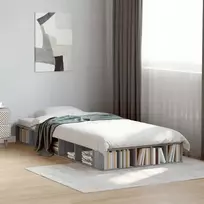 Lova Lovos rėmas su saugojimu su lentyna Pilka Sonoma 80 x 200 cm
