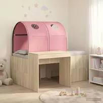 Lova Lovos su Tuneliu 3 vnt. Sonoma ąžuolo ir rožinė