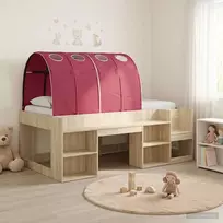 Lova Lovos rėmas su tuneliu 3 vnt. Sonoma ąžuolo ir raudona