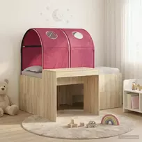 Lova Lovos su Tuneliu 3 vnt. Sonoma ąžuolo ir raudona