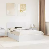 Saugos lova su stalčių Balta 160 x 200 cm Apdirbta mediena
