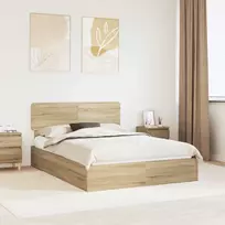 Saugos lova Sonoma ąžuolas 140 x 200 cm Apdirbta mediena