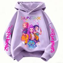Filmas KPop Demonų Medžiotojai Rumi Mira Zoey Grafinis Džemperis Vyriškas Moteriškas Korėjietiškos Mados Tendencija Streetwear Unisex Atsitiktinis Vilnos Megztinis 120