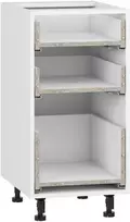 VENTO D3S_H-40/82 carcass, lower cabinet with drawers baltas