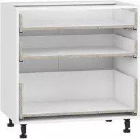VENTO D3S_H-80/82 carcass, lower cabinet with drawers baltas