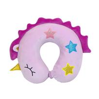 Travel Pillow for Kids Memory Foam Neck Support Pillow Washable Portable Travel Pillow for Plane Car Train Bus violetinė