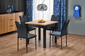 QUBIK extension table, artisan oak / juodas