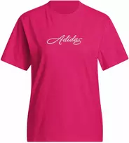 Moteriški marškinėliai adidas Cursive Wordmark Graphic fuksja KT2611 (XS)