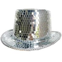 Disco Cowboy Hat Disco Mirrored Sun Hat Retro Disco Unisex Costume Sparkly Top Hat Dress Up Accessories For Adults sidabras