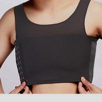 Chest Binder Breath Mini Mizer Breast apatiniai marškinėliai liemenėlė L juoda