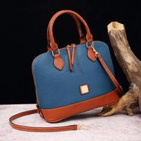 European and American Retro Pebble Lychee Grain Pattern Hand-held Crossbody Shell Women's Bag in Multiple Colors