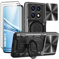 Case for Xiaomi Redmi Note 15 5G/4G, with Camera Protection - Black - 2 Tempered Glasses