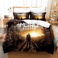 Metro Exodus Bedding Set Single Twin Full Queen King Size Bed Set Aldult Kid Bedroom Duvetcover Sets 3D Print Game Bed Sheet Set EU Single(135*200cm)3pcs