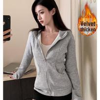 2024 Hong Kong Style Unisex Loose Fit Hoodie Cardigan Small